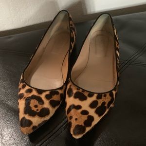 J. Crew leopard flats size 8